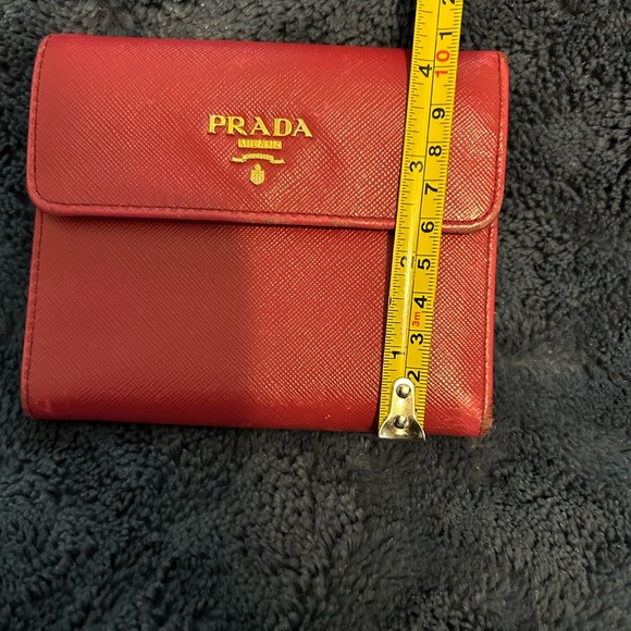 PRADA Saffiano Metal Leather Pink Wallet - Picture 9 of 15